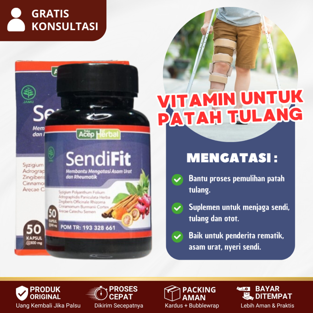 Suplemen Tulang Patah, Vitamin Untuk Patah Tulang, Pemulihan Patah Tulang, Nyeri Patah Tulang - SEND