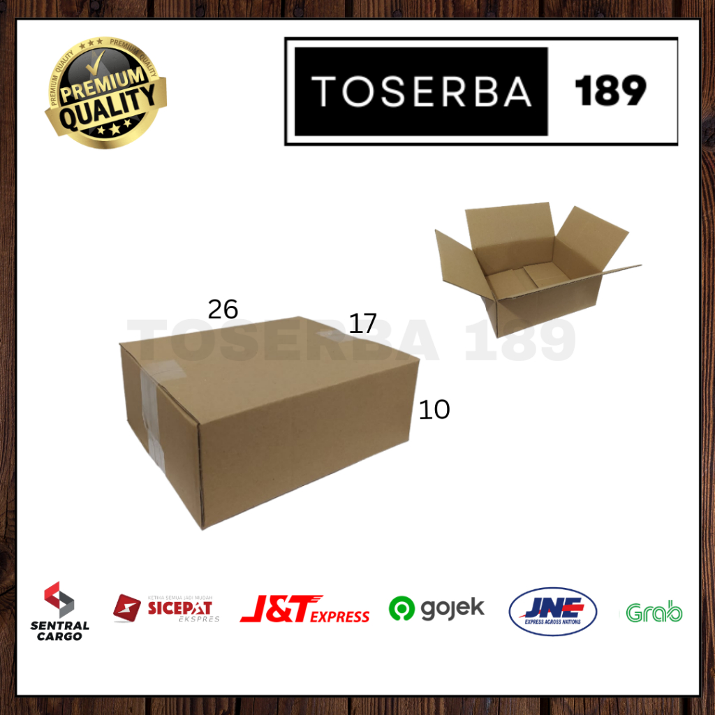 

kotak kardus box packing uk 26x17x10 SHEET POLOS