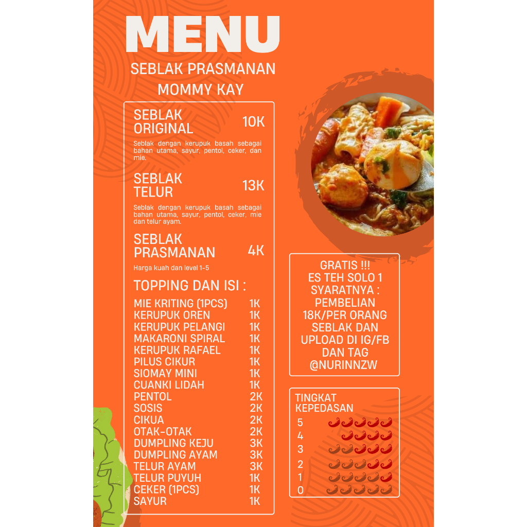 

Cetak plyer /poster / menu A4 / List harga