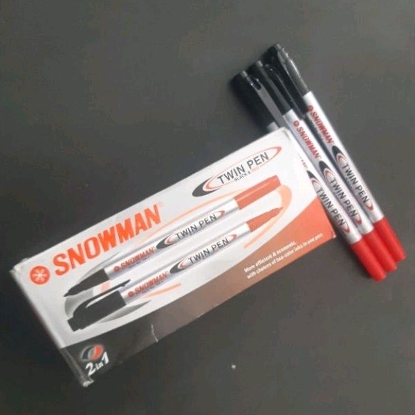

TWIN PEN HITAM DAN MERAH MERK SNOWMAN