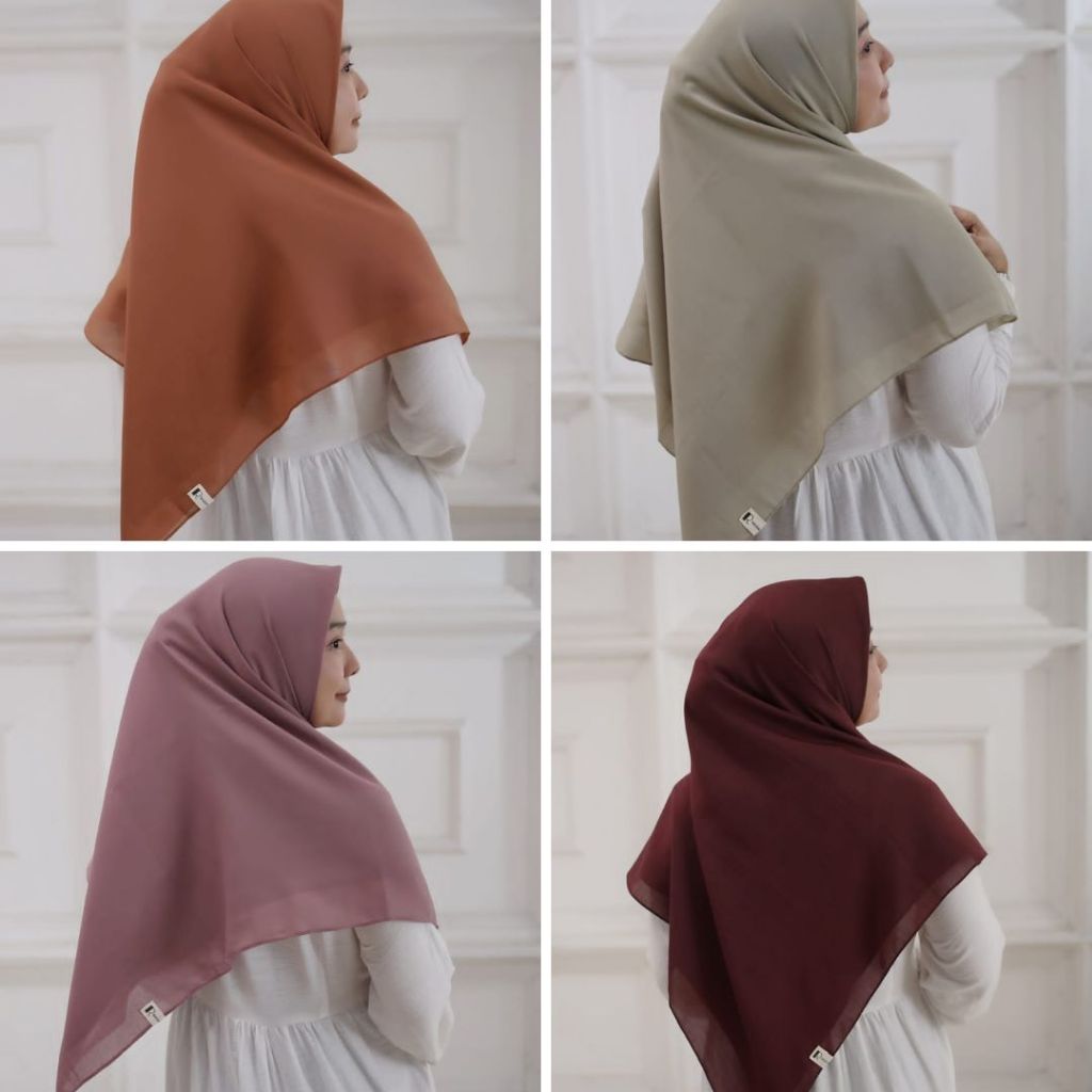RASDA HIJAB POLOS JILBAB POLOS PREMIUM UKURAN 120X120CM JILBAB SEGI EMPAT FASHION