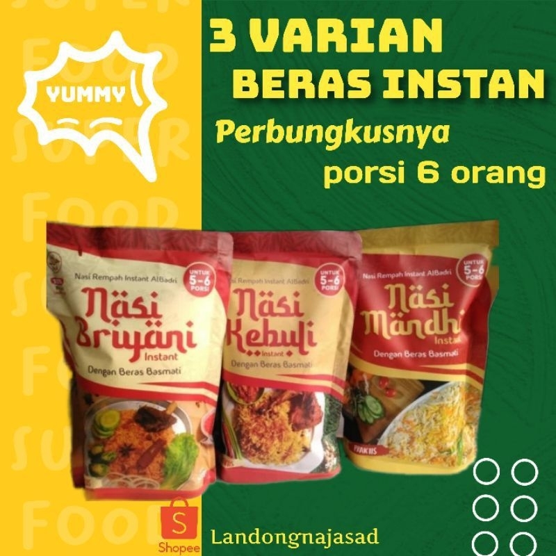 

Beras basmati 500 gr bumbu instan porsi 6 orang beras bryani instan