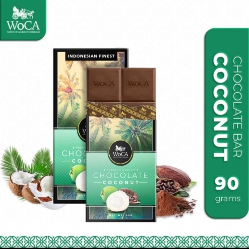 

Hampers WoCA Premium Chocolate Bar Coconut - 90g
