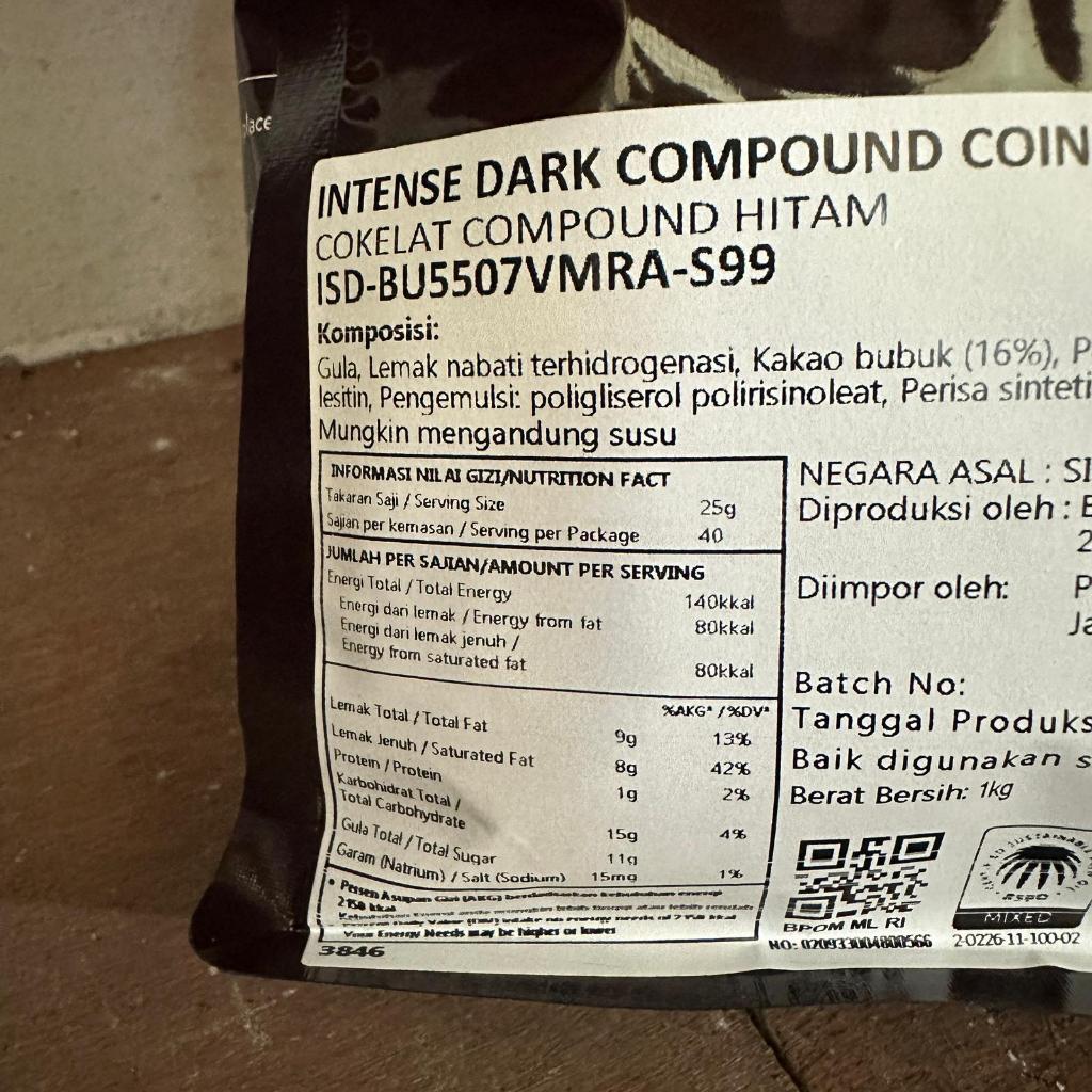 

HG 1KG Vanhouten Dark Compound / Dark Chocolate Van Houten / Barry ebaut