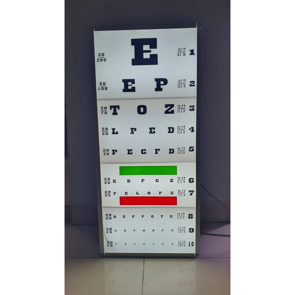 SNELLEN CHART ELEKTRIK E - SNELEN ELEKTRIK WITH REMOTE ALAT TES MATA