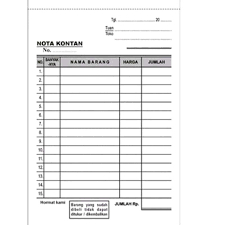 

NOTA KONTAN CUSTOM MURAH