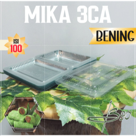100pcs  Mika Plastik Ukuran 3CA / Mika Makanan Bening