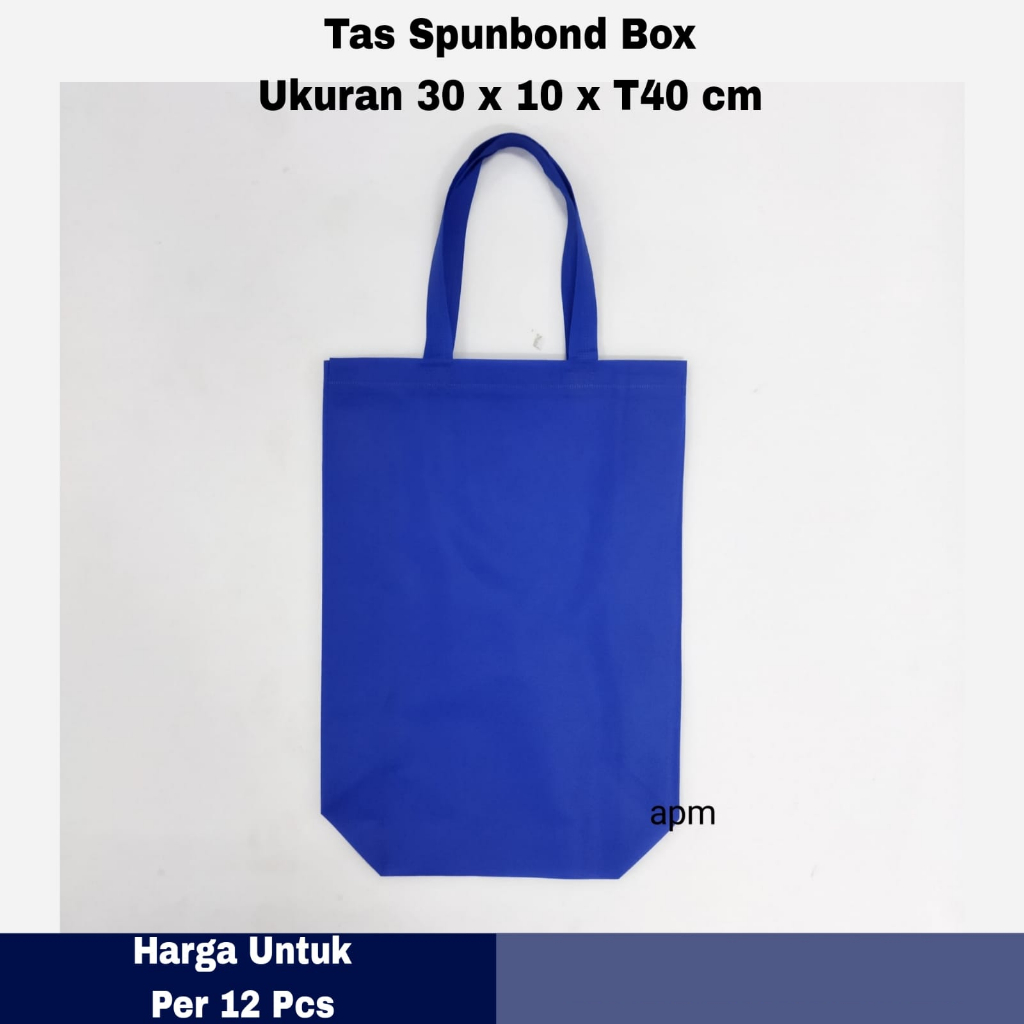 

Tas Spunbond Box Ukuran 30cm x 40cm x 10cm
