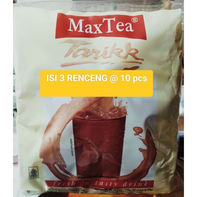 

MAXTEA TEH TARIK isi 3 RENCENG @ 10 pcs