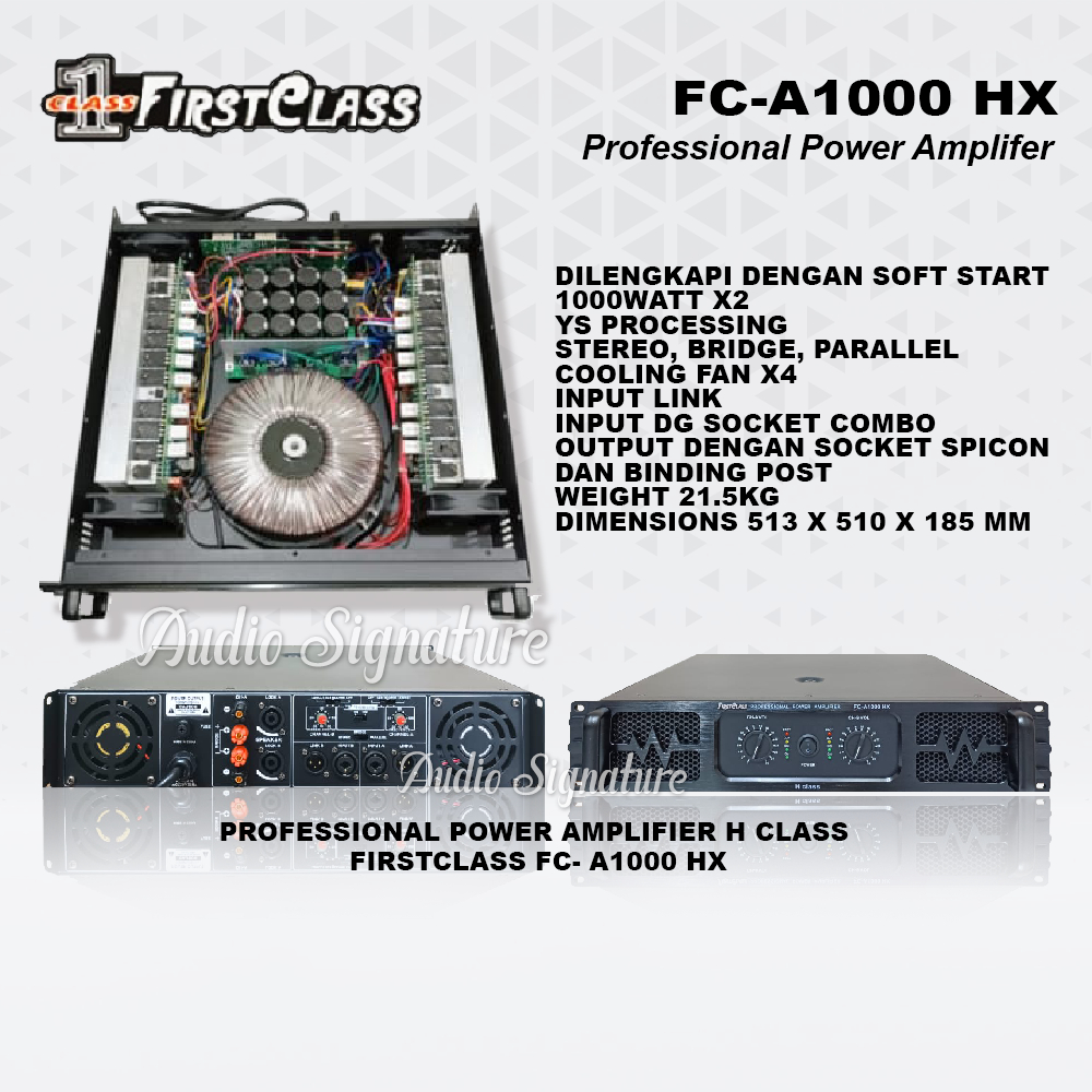 Power Amplifier FIRSTCLASS FCA1000HX | FC A1000HX | FC A1000 HX Original