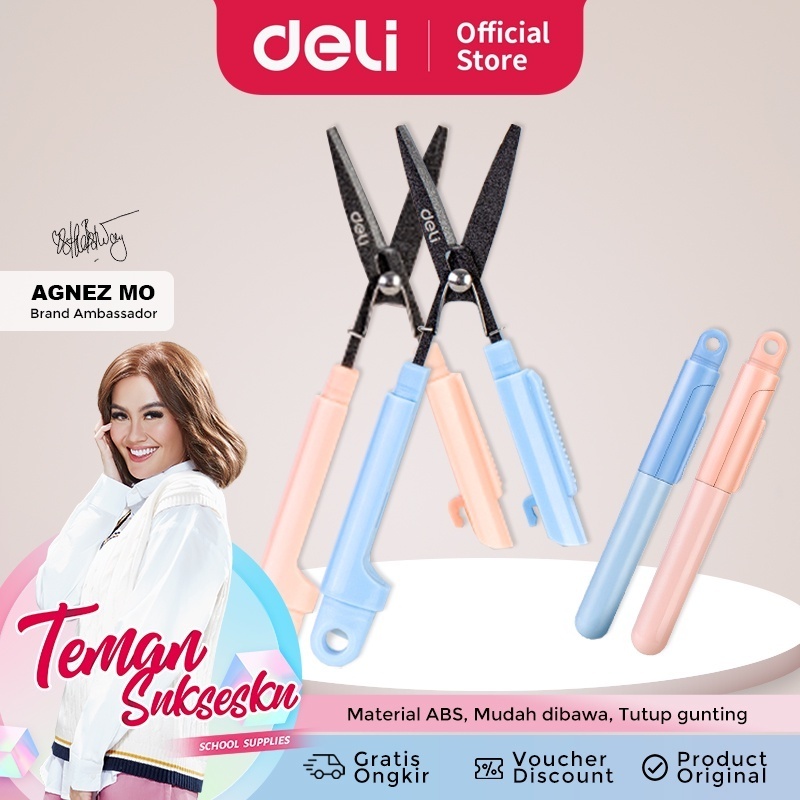 

Deli Gunting Portabel 77761 - Gunting Mini Praktis, Ukuran 12.5cm, Warna Pink & Biru