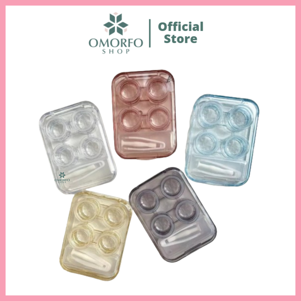 [Omorfo] Accessories Tempat Softlens Transparan Isi 2 Pcs