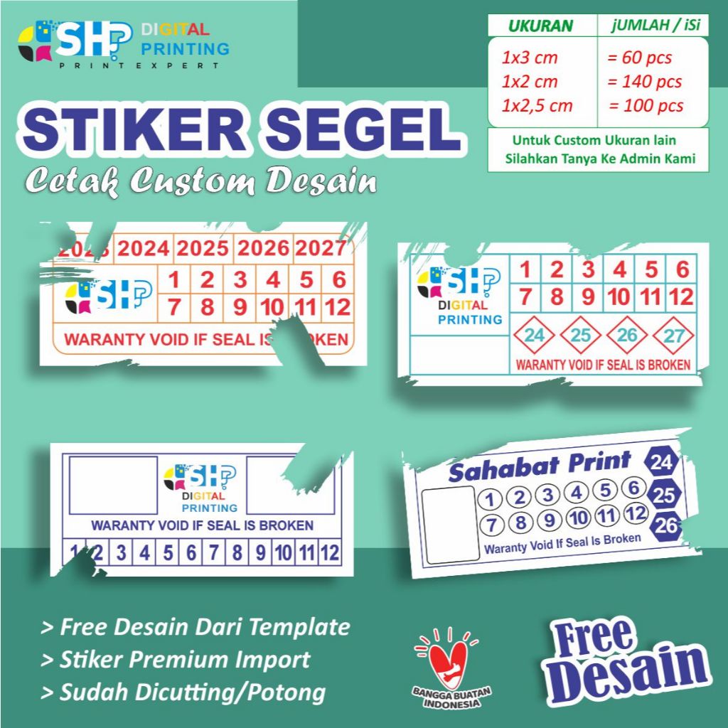 

Setiker Segel Garansi pecah telur Stiker Warranty Gratis Desain