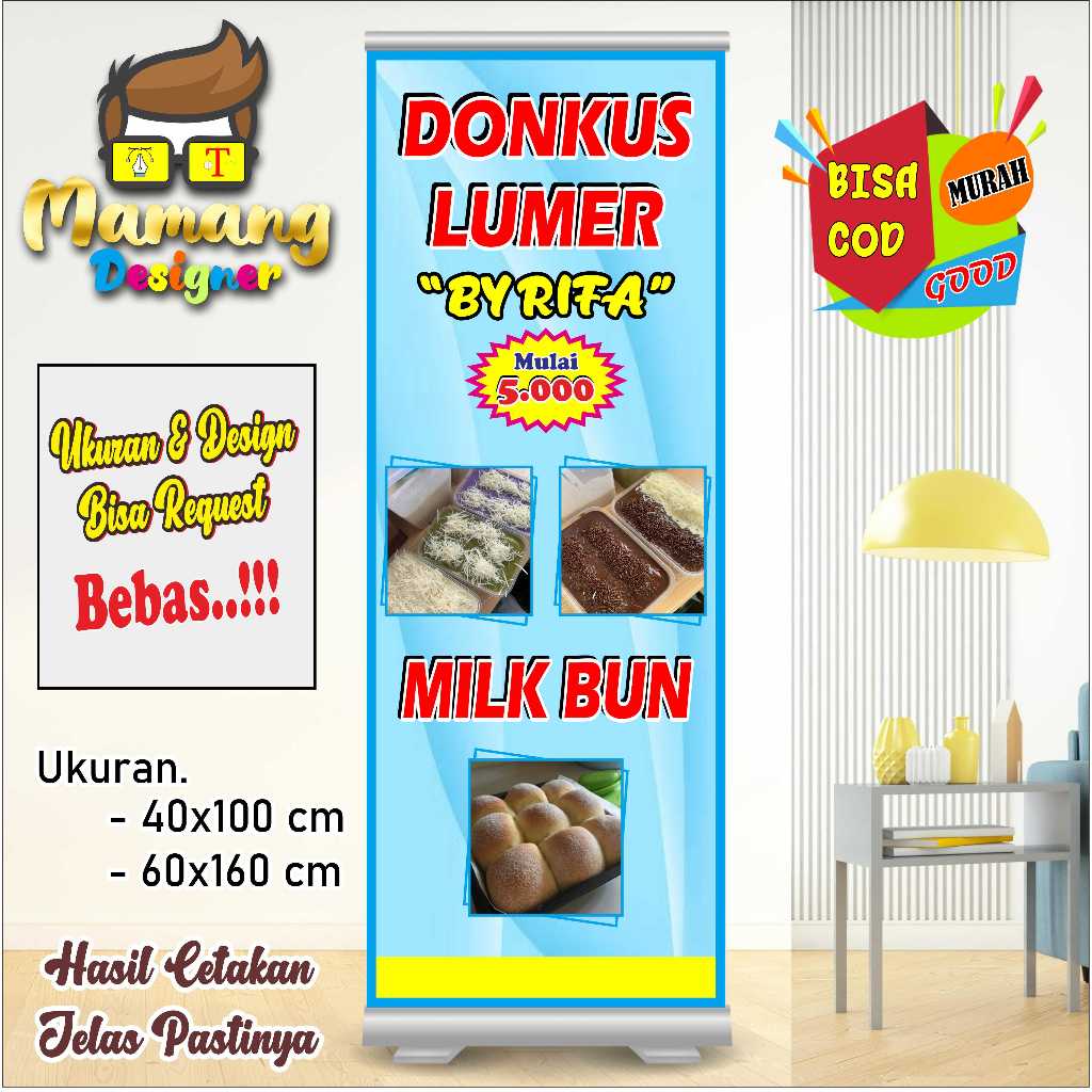 Cetak Spanduk Banner MMT Donkus Lumer Bagus Keren bb