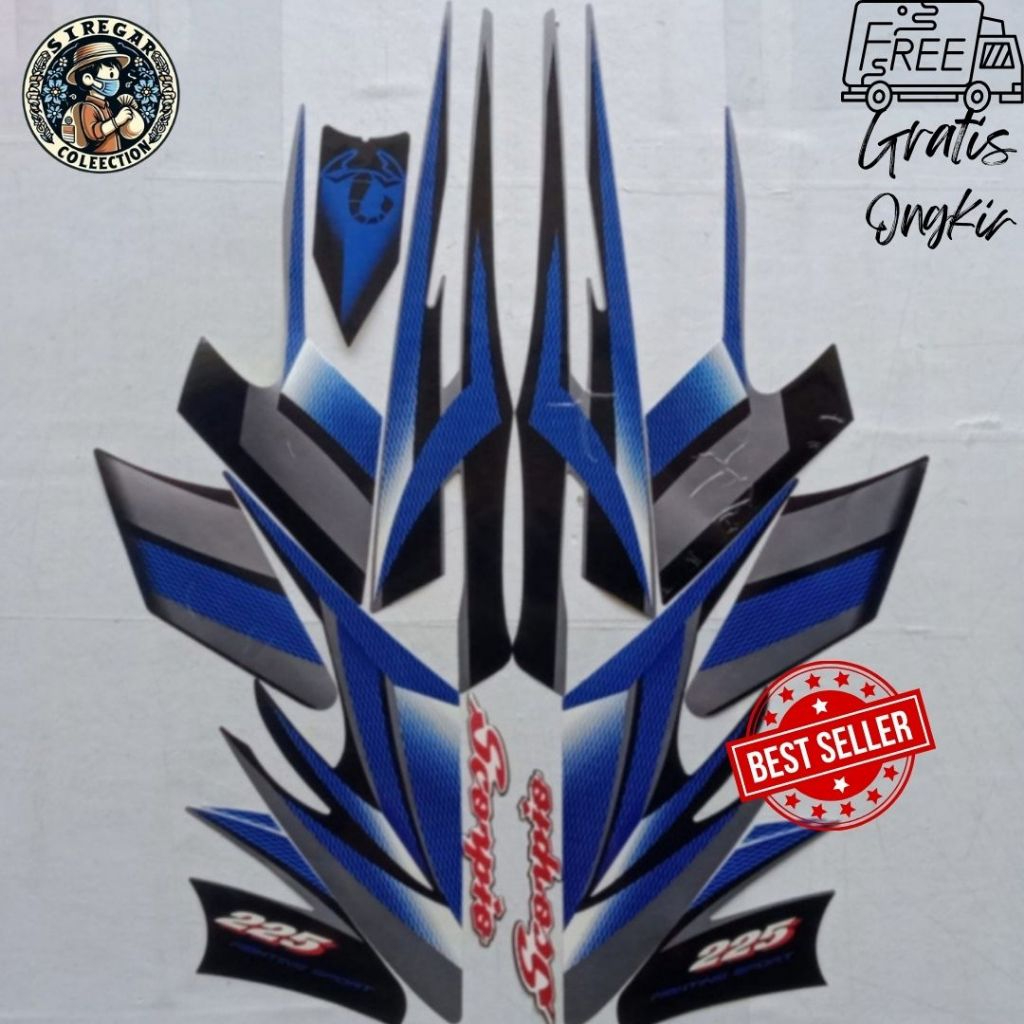 Stiker Striping, List Stiker Standar, Striping Standar Yamaha Scorpio Z 2004