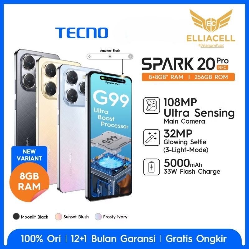 TECNO SPARK 20 Pro NFC Resmi