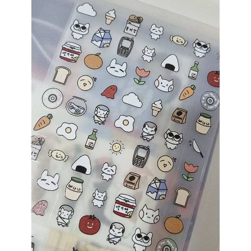 

[Ready Stock] Transparan sticker sheet journaling deco sticker