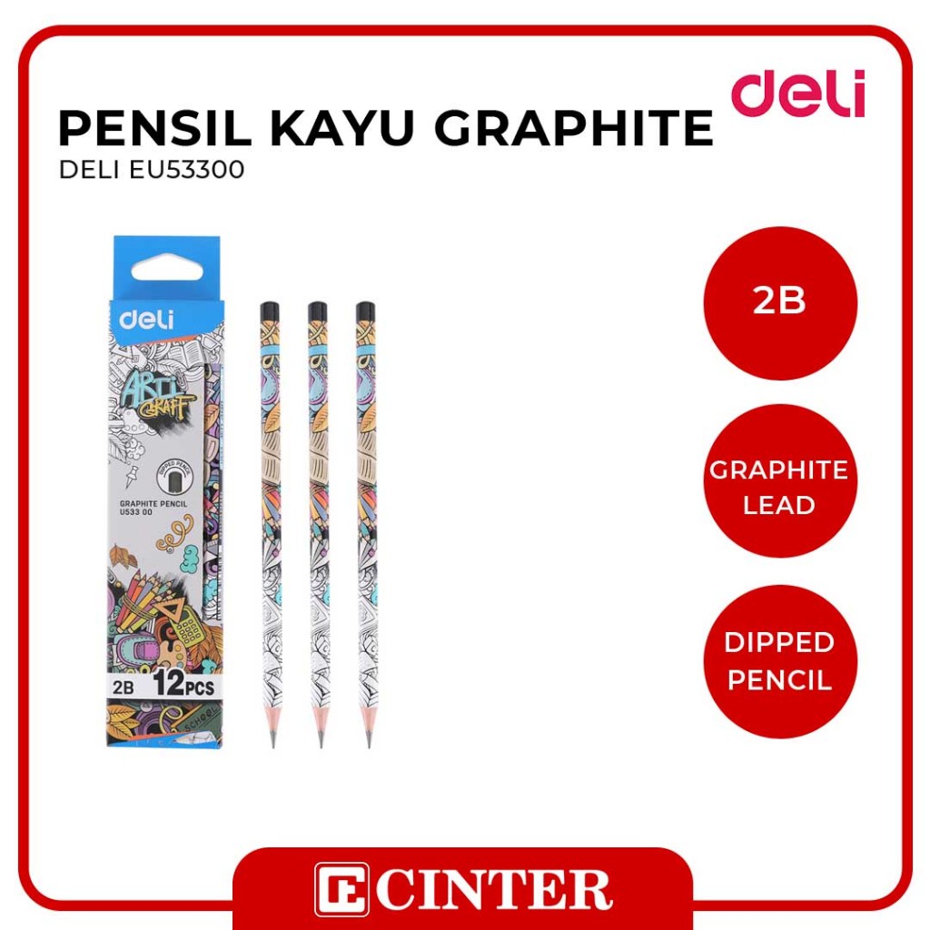 

DELI - PENCIL / PENSIL GRAPHITE DELI MOTIF UNIK 2B EU53300