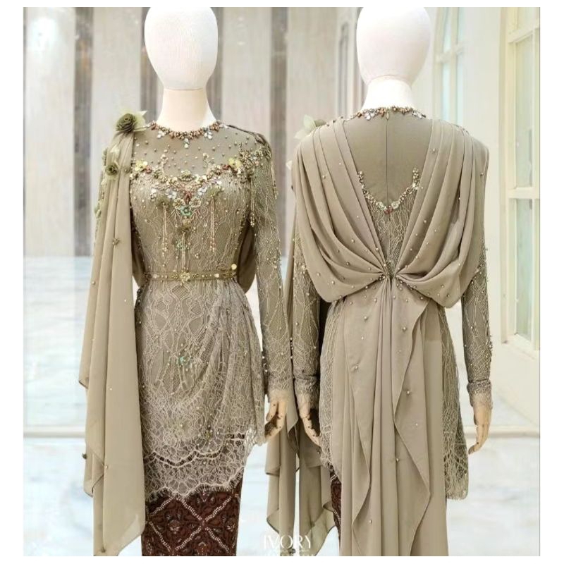 selendang 123 variasi kebaya drapery belakang sayap kebaya