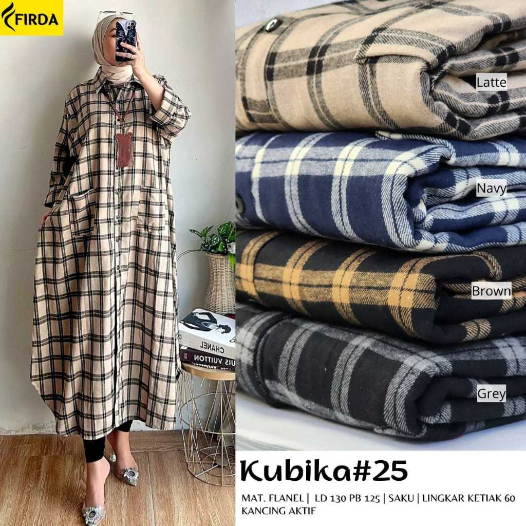 MIDI DRESS WANITA JUMBO LD 130 SIZE XXXL KATUN FLANEL MOTIF KOTAK KOTAK TERBARU PAKAIAN WANITA BAJU 