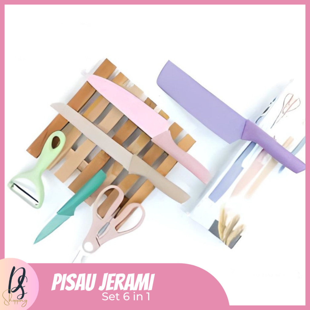 PISAU SET KERAMIK 6 IN 1 RAINBOW