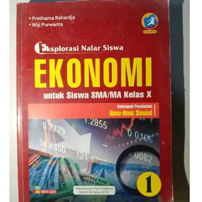 

BUKU BEKAS/BUKU SECOND EKONOMI KELAS 10/KELAS 1 SMA/MA KURIKULUM 2013 PENERBIT YRAMA WIDYA