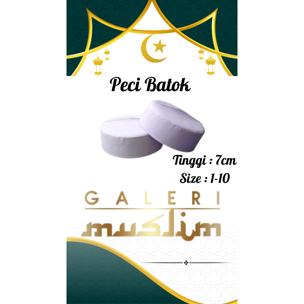 Peci putih batok habib bahar / peci batok / peci putih / peci haji