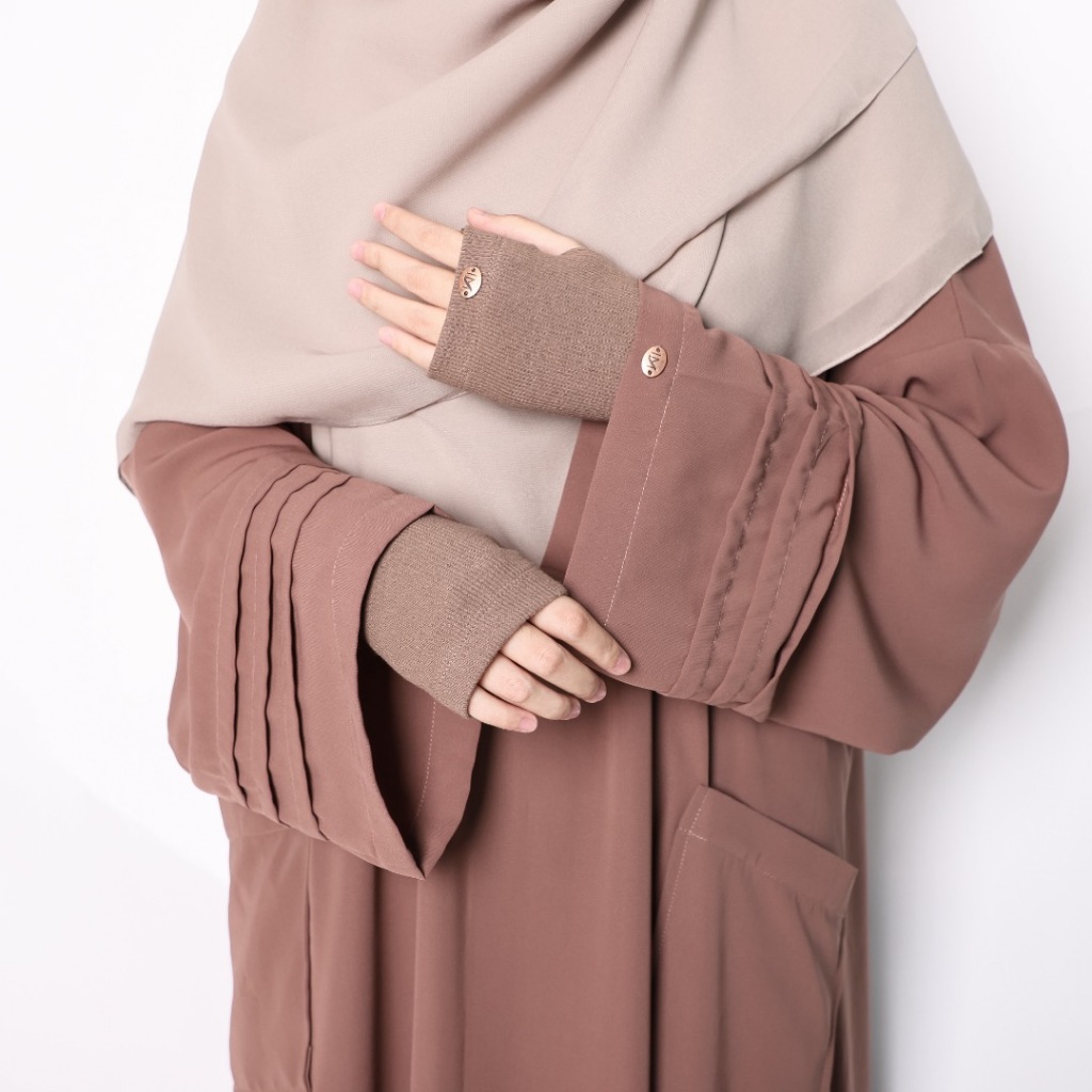 Handsock Thumbhole Knit T Hole Manset Jempol Rib Premium Kaos Tangan Wanita Jari by IM Syar'i