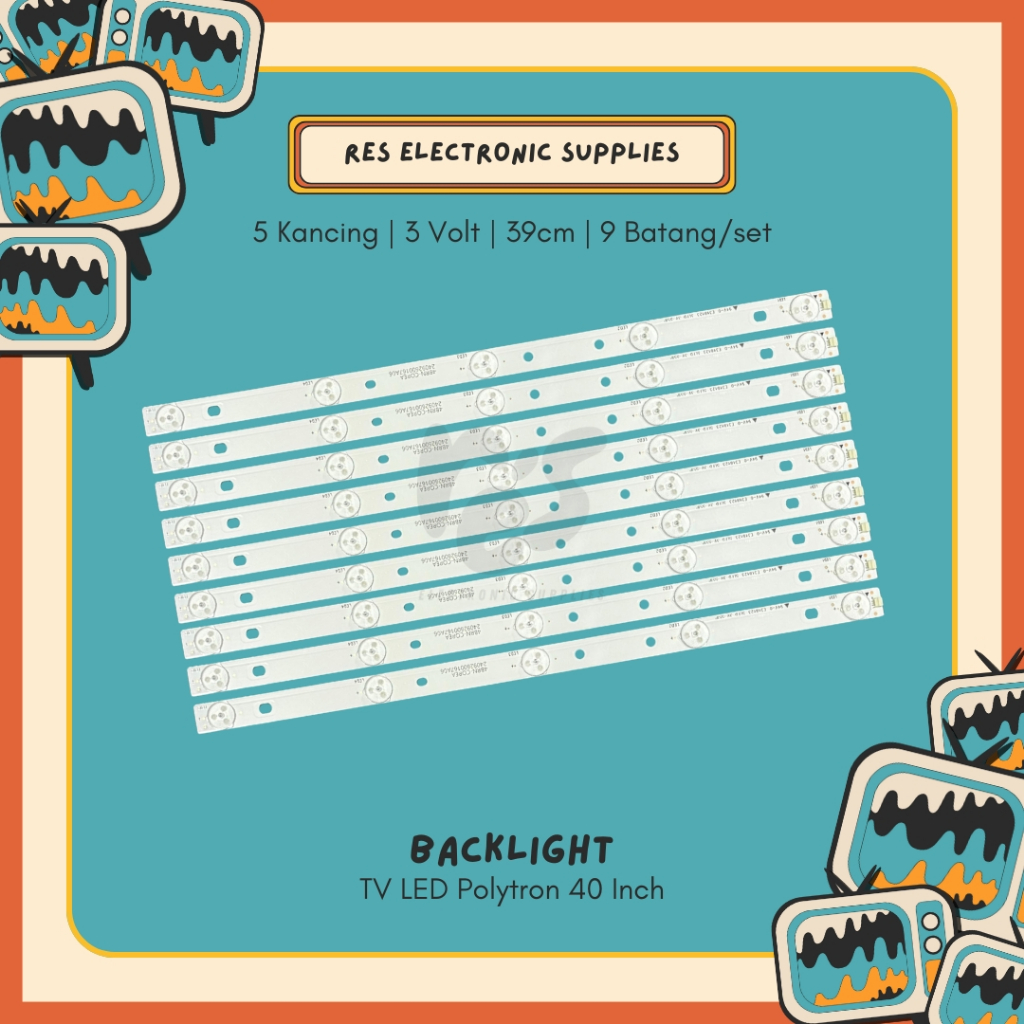 〚RES〛Backlight TV LED/LCD Polytron 40 Inch PLD-40S150 PLD-40S153 PLD-40S156 PLD-40T150 PLD-40D150 PL