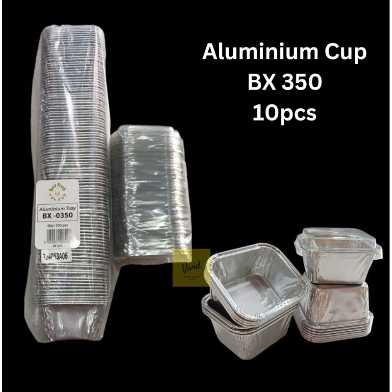 [10 pcs] Aluminium BX 0350 Wadah Aluminium BX0350 - Aluminium Tray BX-0350