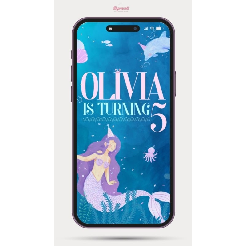 Undangan Digital Ulang Tahun Anak (Mermaid)