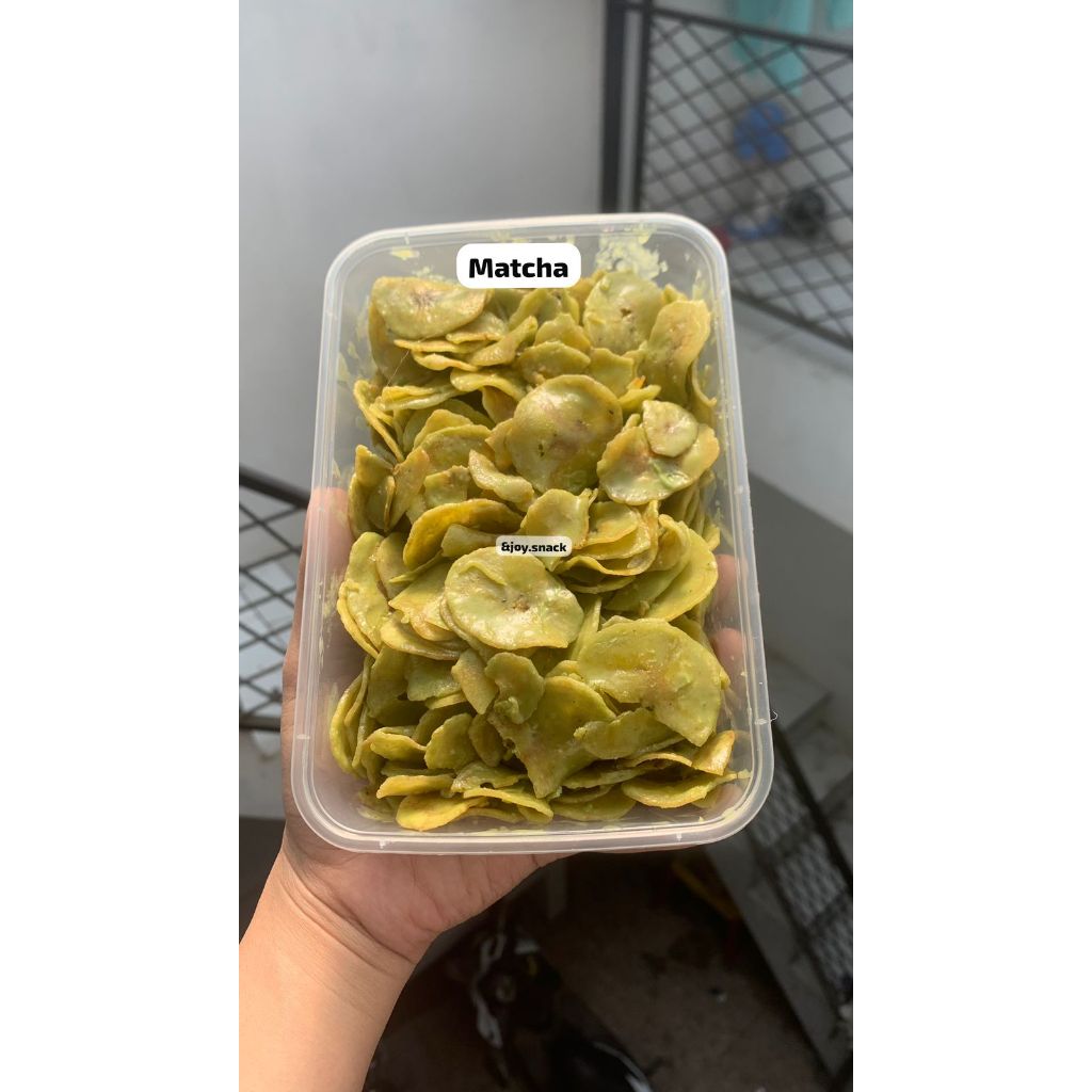 

Keripik Pisang Lumer Greentea Matcha 150Gr Cemilan Murah Viral Kekinian