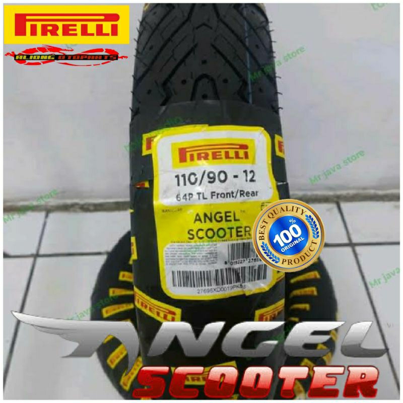 Paket Ban Motor Pirelli Angel Scooter 110/90 R12 untuk New Honda Scoopy