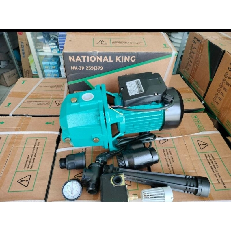 pompa air jet pump national king nk-jp 259 buat kedalaman 30 meter as stainless 304 bergaransi