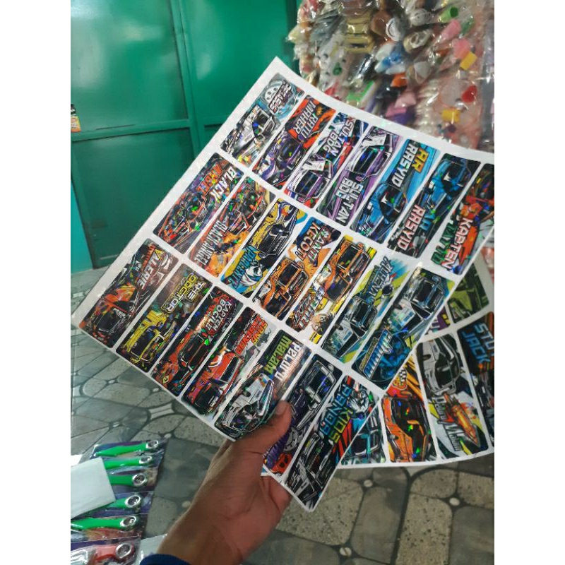 

Cod 1 lembar stiker bus hologram isi 50
