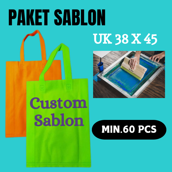 

Paket murah custom sablon min 60pcs uk 38 x 45