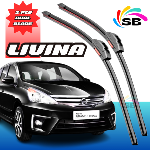 WIPER LIVINA DEPAN DOUBLE KARET WIPER LIVINA X GEAR FRAMELESS
