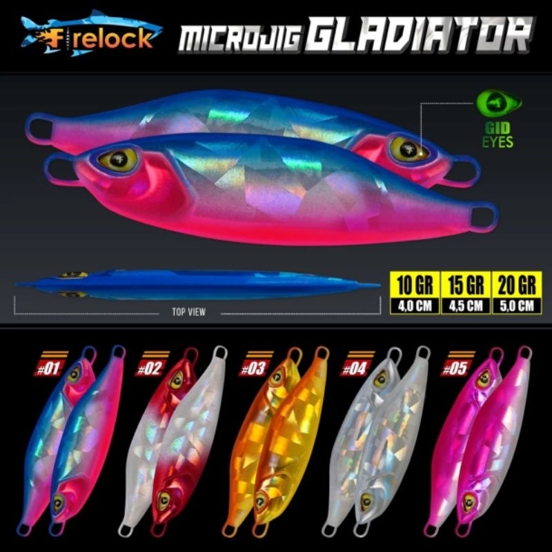 MICRO JIG UMPAN PANCING - UMPAN METAL JIG MICROJIG FIRELOCK GLADIATOR / 10GR / 15GR / 20GR | METAL J