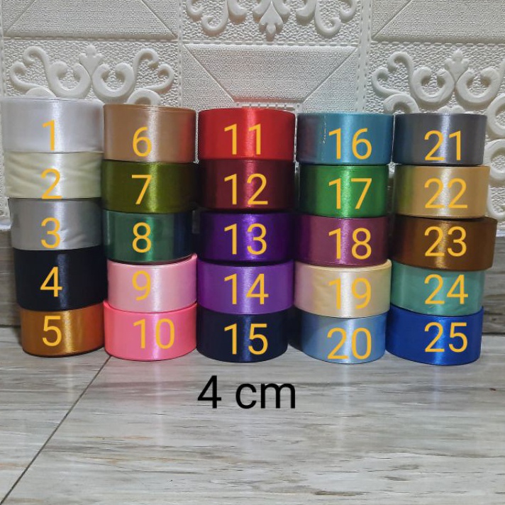 

BARANG TERUPDATE dijual per Roll Pita satin diameter 4 cm