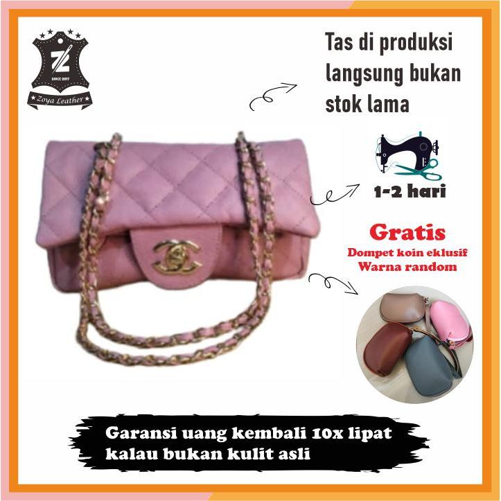 TAS KULIT WANITA TAS SELEMPANG TAS GARUT TALI RANTAI