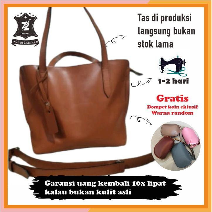 [Size L] TAS WANITA KULIT ASLI MOTIF JERUK