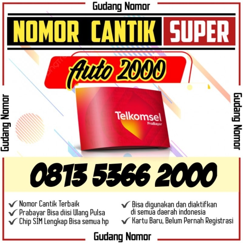 Telkomsel No Cantik - Nomer Cantik Simpati - Nomor Cantik Telkomsel 2000