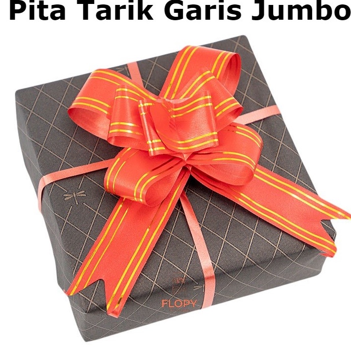 

READY STOCK 1 pcs Pita Tarik Garis Jumbo Pita Kado Bingkisan Hampers Bunga