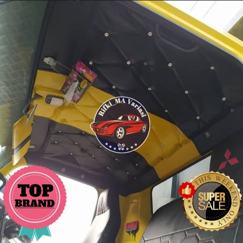 cover atap plafon mobil truk Mitsubishi canter / lapis pelindung atap plafon mobil truck / sarung pl