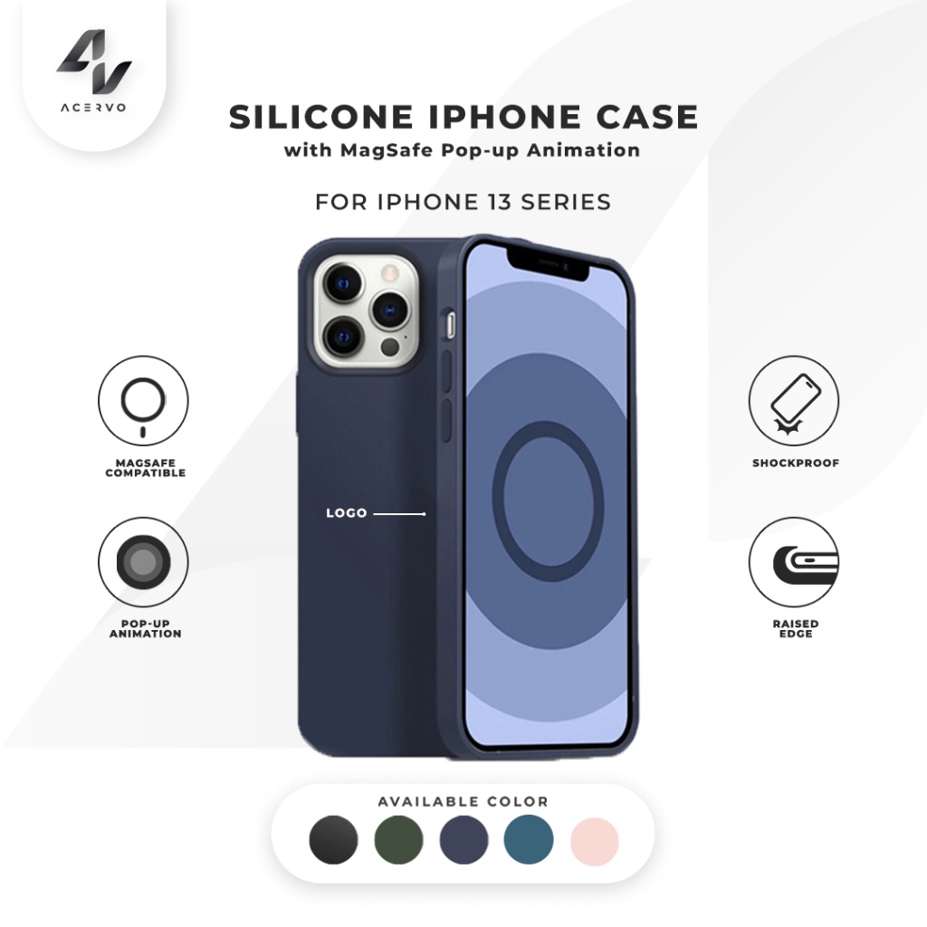 iPhone 13 Series Silicone Case with MagSafe Soft Case Pop-up Animation Compatible for iPhone 13 / iP