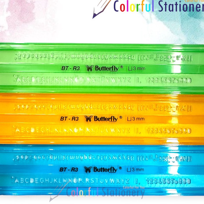 

BARANG ORIGINAL Penggaris Mall Huruf Butterfly BT R3 Pcs