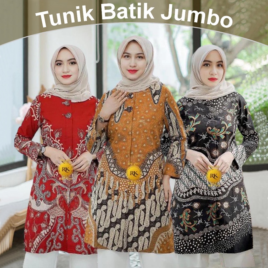 Tunik Batik Dan Kemeja Batik Jumbo | M-10XL SUPER JUMBO | atasan seragaman batik modern | batik coup