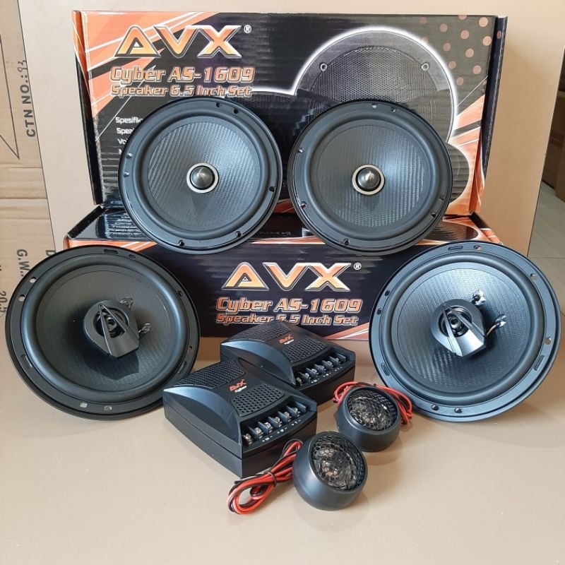 PAKET AUDIO SPEAKER MOBIL AVX CYBER SPLIT AVX AS-1609 + COAXIAL AVX AC-165