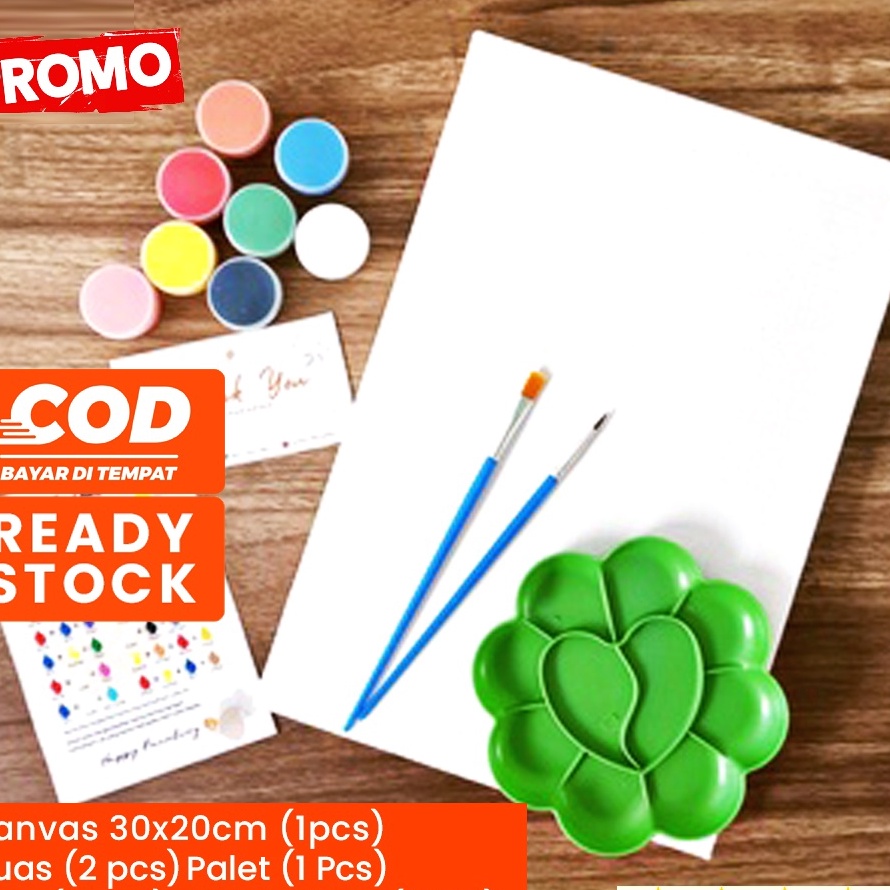 ORDER Paket Alat Lukis Lengkap 1 Set KANVAS