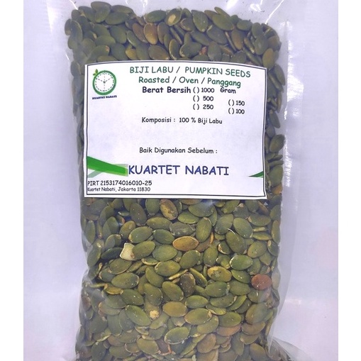 

HARGA SPESIAL 5gr Roasted Pumpkin Seeds rasa ORIGINAL Biji Labu Kupas Kuaci Panggang Oven Matang Kuartet Nabati